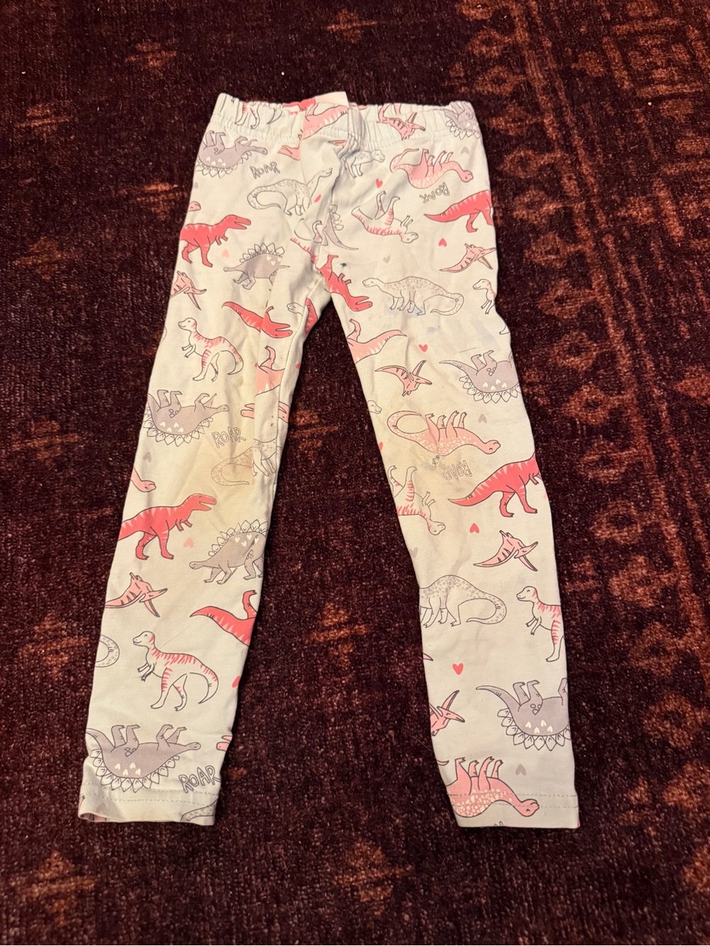 Carter’s Kids Dinosaur Print Leggings - Pink & Gray